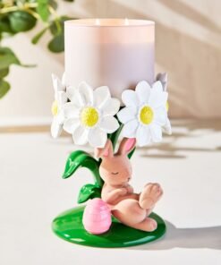 Alternative view of Bunny Bouquet Pedestal 3-Wick Candle Holder