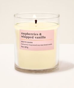Raspberries & Whipped Vanilla Single Wick Candle