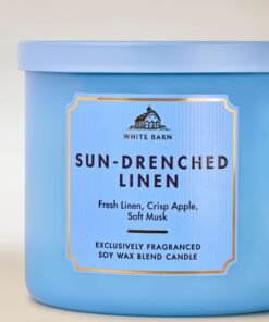 Alternative view of Sun-Drenched Linen 3-Wick Candle