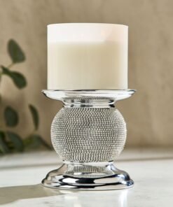 Alternative view of Bling Applique Pedestal 3-Wick Candle Holder