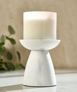 Alternative view of Marble Pedestal 3-Wick Candle Holder