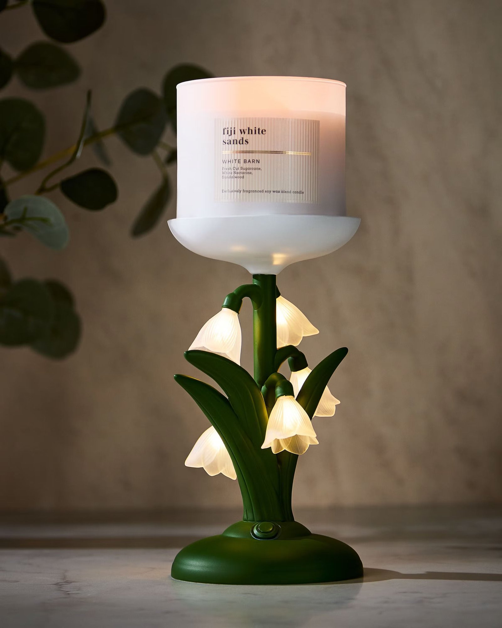 Snowdrop Dream Light-Up Pedestal 3-Wick Candle Holder - Image 5