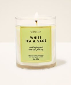 White Tea & Sage Single Wick Candle